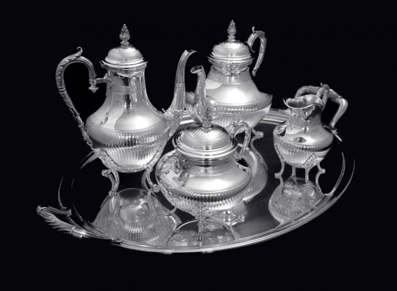 Boin Taburet - 4pc. Antique French 19th Century 950 Sterling